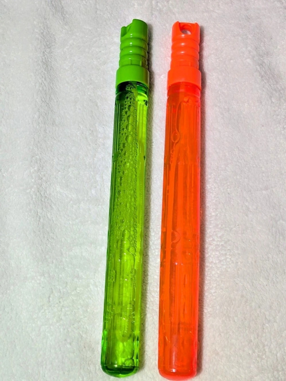 Play Day Big Bubble Wands (2 Count) – Green & Orange 14" Summer Toy Set